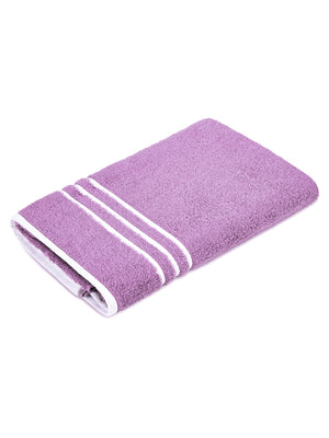 Tuscany 100% Cotton 380 GSM Purple Solid Bath Towel - Pack of 1