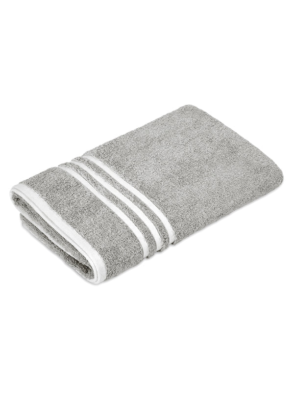 Tuscany 100% Cotton 380 GSM Grey Solid Bath Towel - Pack of 1
