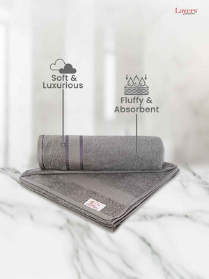 100% Cotton Bath Towel, 380 GSM, Pack of 1, Everfresh Collection