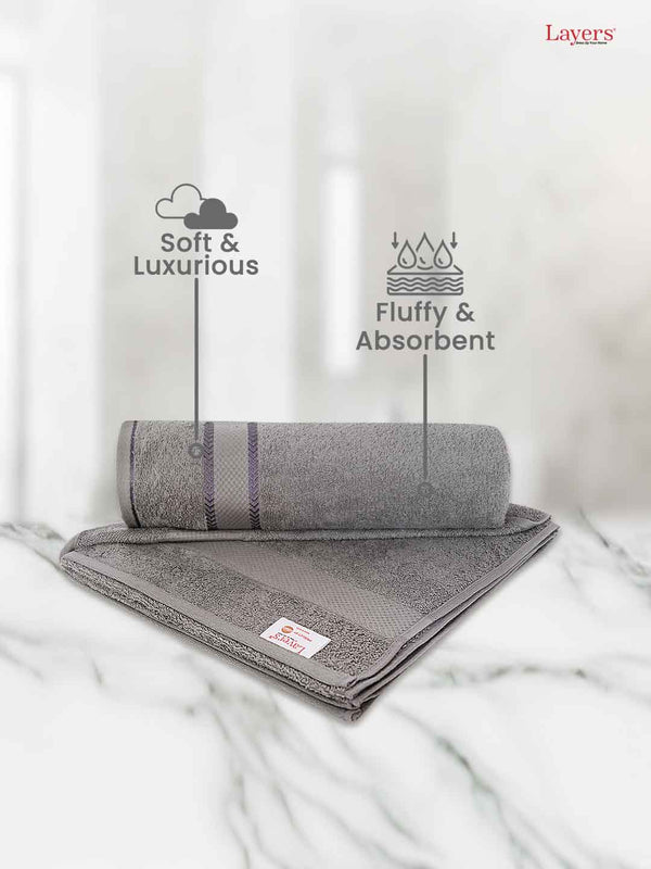 100% Cotton Bath Towel, 380 GSM, Pack of 1, Everfresh Collection