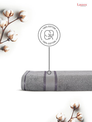 100% Cotton Bath Towel, 380 GSM, Pack of 1, Everfresh Collection