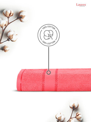 100% Cotton Bath Towel, 380 GSM, Pack of 1, Everfresh Collection