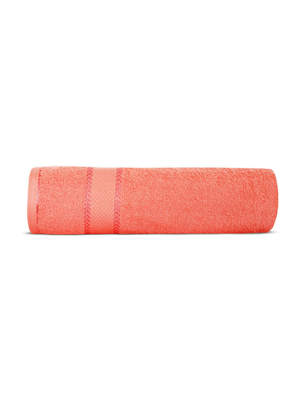 100% Cotton 380 GSM Bath Towel - Pack of 1 (Orange), Everfresh Collection