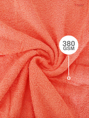 100% Cotton 380 GSM Bath Towel - Pack of 1 (Orange), Everfresh Collection
