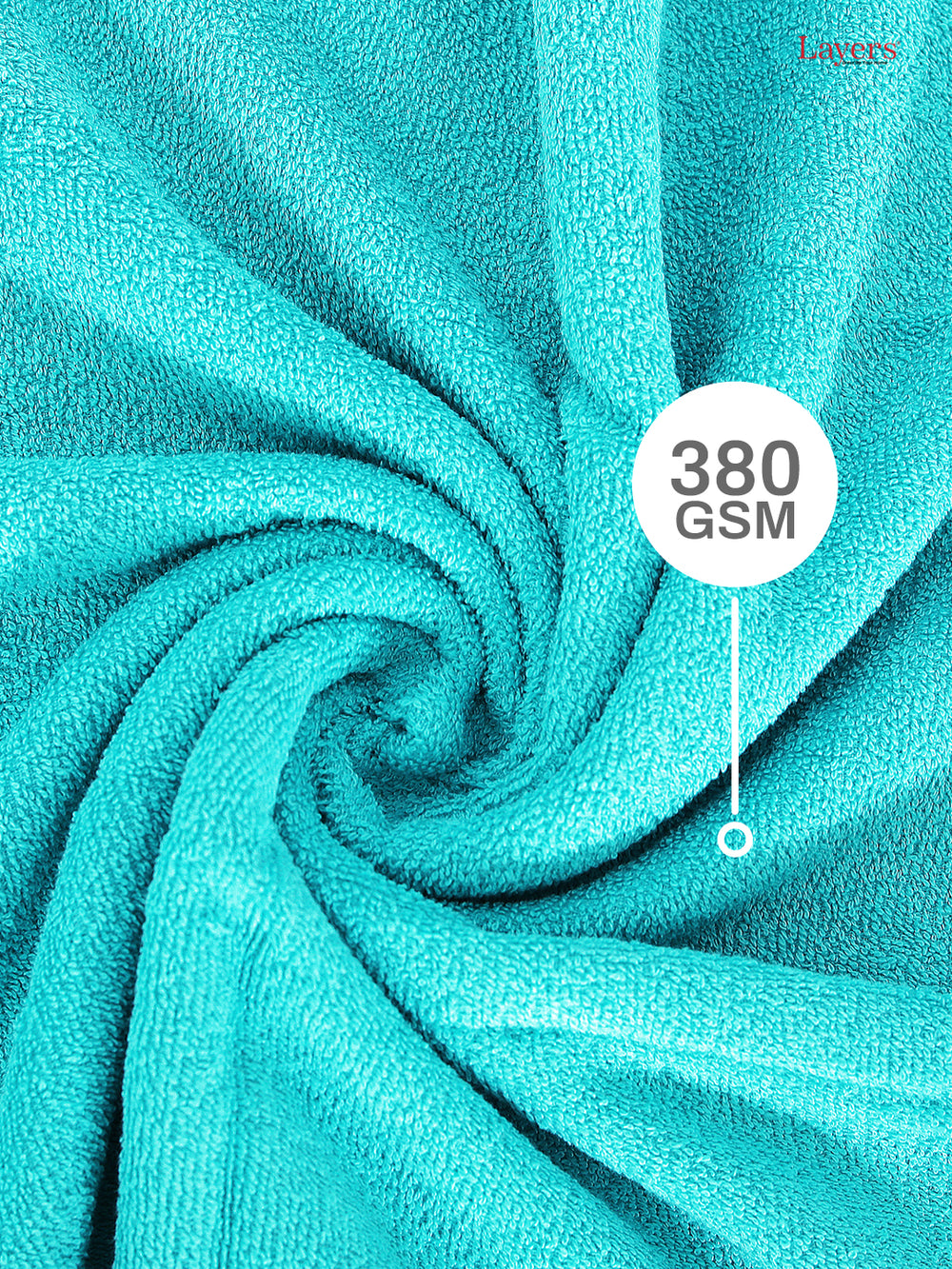 100% Cotton 380 GSM Bath Towel - Pack of 1 (Blue), Everfresh Collection