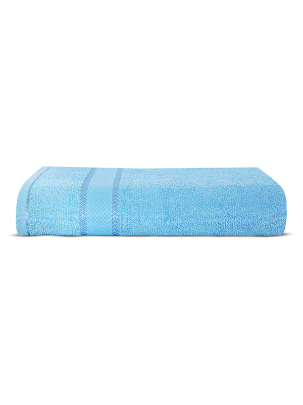 100% Cotton 380 GSM Bath Towel - Pack of 1 (Blue), Everfresh Collection