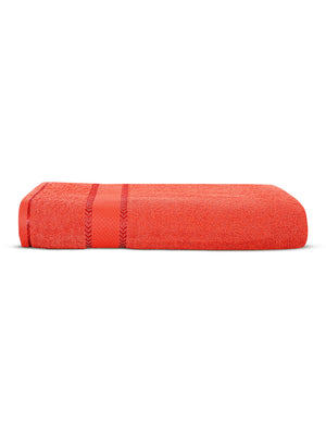 100% Cotton 380 GSM Bath Towel - Pack of 1 (Red), Everfresh Collection