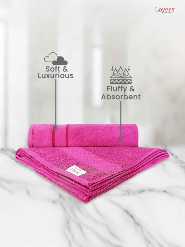 100% Cotton Bath Towel, 380 GSM, Pack of 1, Everfresh Collection