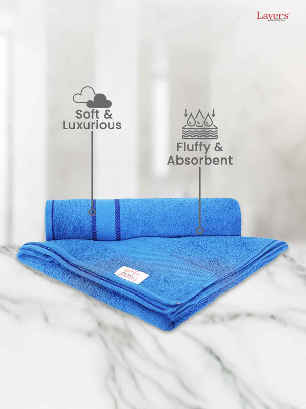 100% Cotton Bath Towel, 380 GSM, Pack of 1, Everfresh Collection