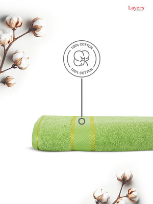 100% Cotton 380 GSM Bath Towel - Pack of 1 (Green), Everfresh Collection