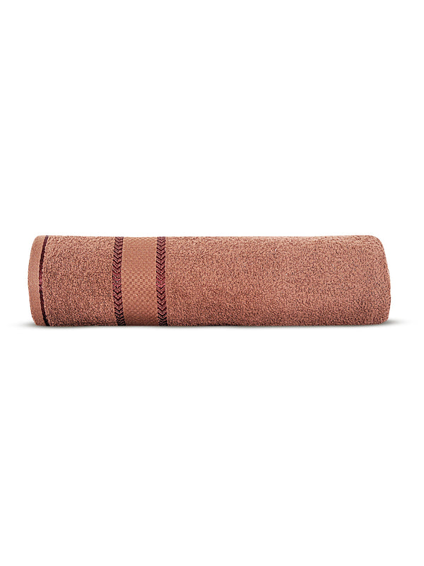 100% Cotton 380 GSM Bath Towel - Pack of 1 (Brown), Everfresh Collection