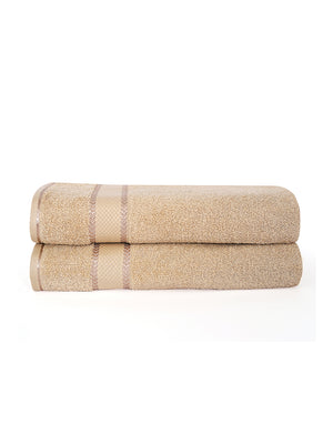 100% Cotton 380 GSM Bath Towel - Pack of 2 (Cream), Everfresh Collection
