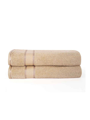100% Cotton Bath Towel, 380 GSM, Pack of 2, Everfresh Collection