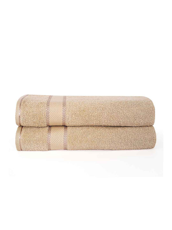 100% Cotton Bath Towel, 380 GSM, Pack of 2, Everfresh Collection