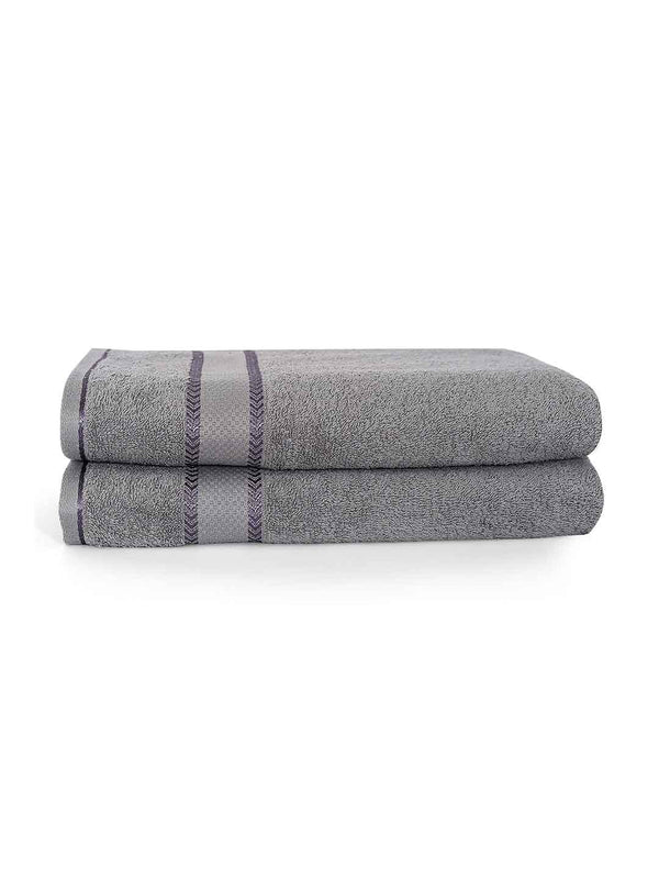 100% Cotton Bath Towel, 380 GSM, Pack of 2, Everfresh Collection
