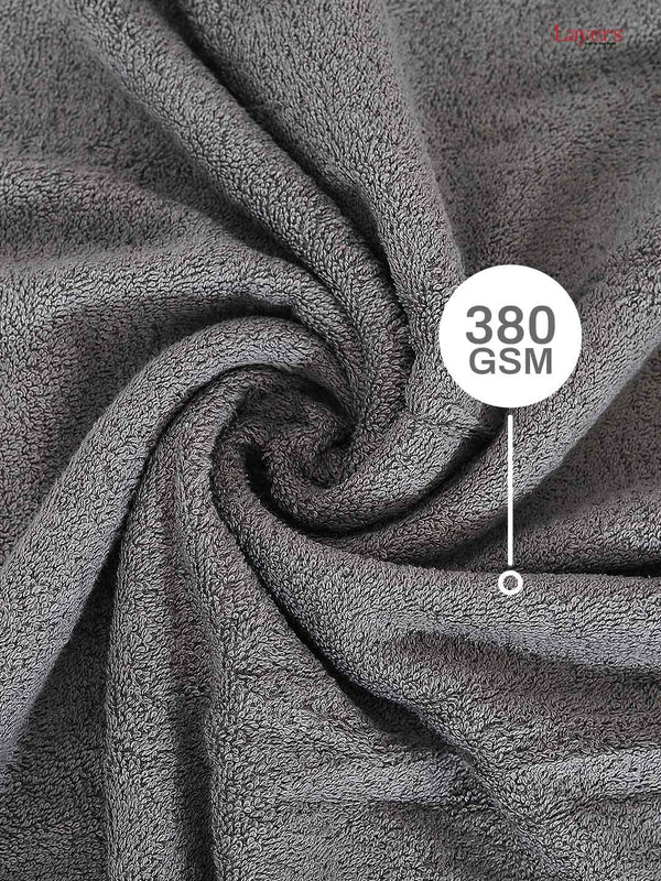 100% Cotton Bath Towel, 380 GSM, Pack of 2, Everfresh Collection