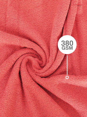 100% Cotton 380 GSM Bath Towel - Pack of 2 (Pink), Everfresh Collection