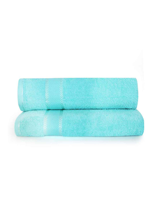 100% Cotton Bath Towel, 380 GSM, Pack of 2, Everfresh Collection