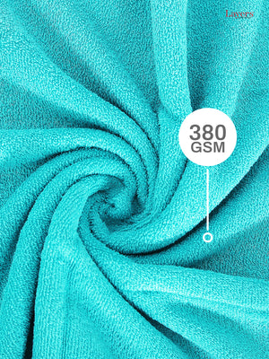 100% Cotton 380 GSM Bath Towel - Pack of 2 (Aqua Blue), Everfresh Collection
