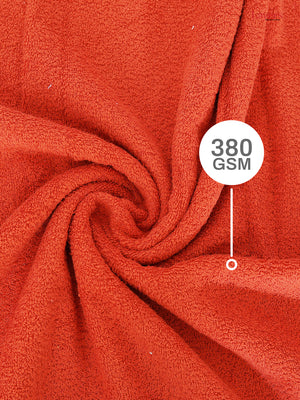 100% Cotton 380 GSM Bath Towel - Pack of 2 (Red), Everfresh Collection