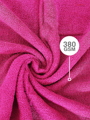 100% Cotton 380 GSM Bath Towel - Pack of 2 (Pink), Everfresh Collection