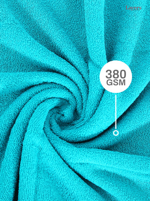 100% Cotton 380 GSM Bath Towel - Pack of 2 (Light Blue), Everfresh Collection