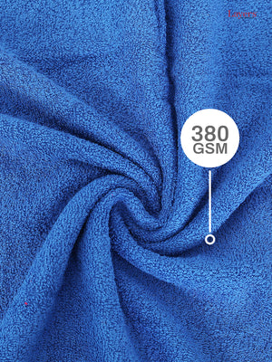 100% Cotton 380 GSM Bath Towel - Pack of 2 (Dark Blue), Everfresh Collection