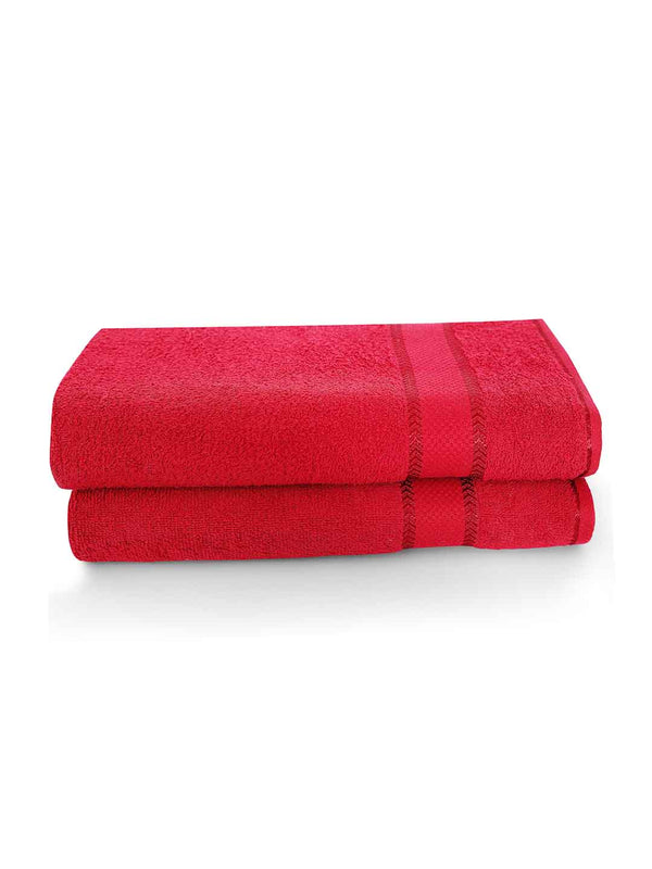 100% Cotton Bath Towel, 380 GSM, Pack of 2, Everfresh Collection