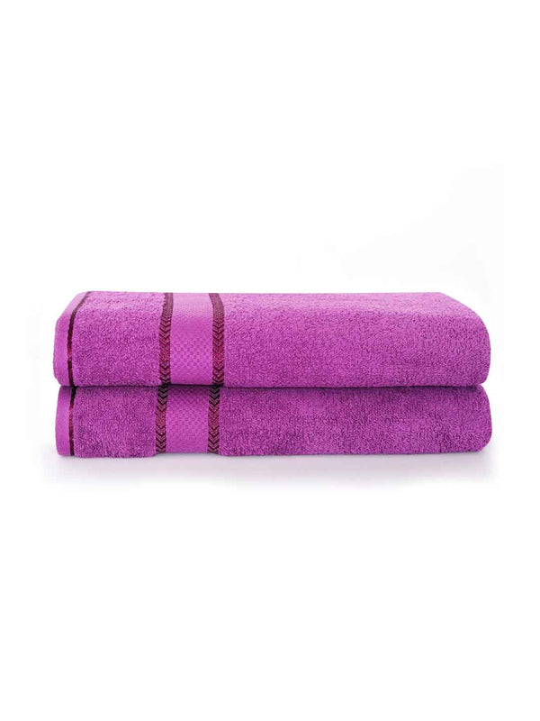 100% Cotton Bath Towel, 380 GSM, Pack of 2, Everfresh Collection