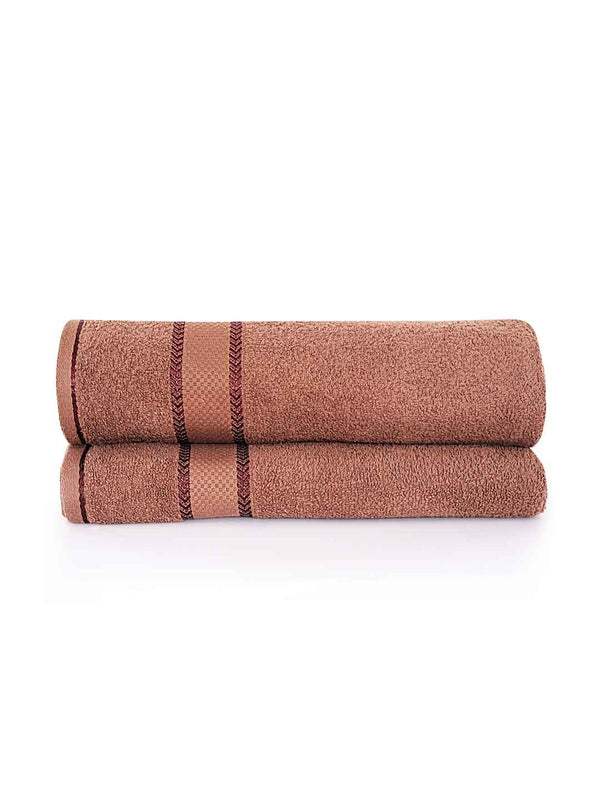 100% Cotton Bath Towel, 380 GSM, Pack of 2, Everfresh Collection