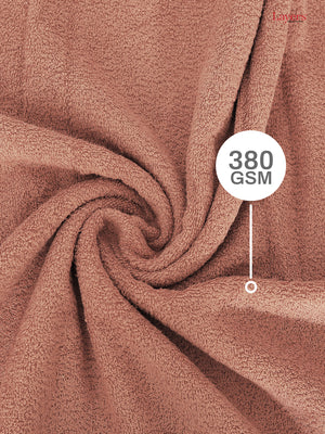 100% Cotton 380 GSM Bath Towel - Pack of 2 (Brown), Everfresh Collection