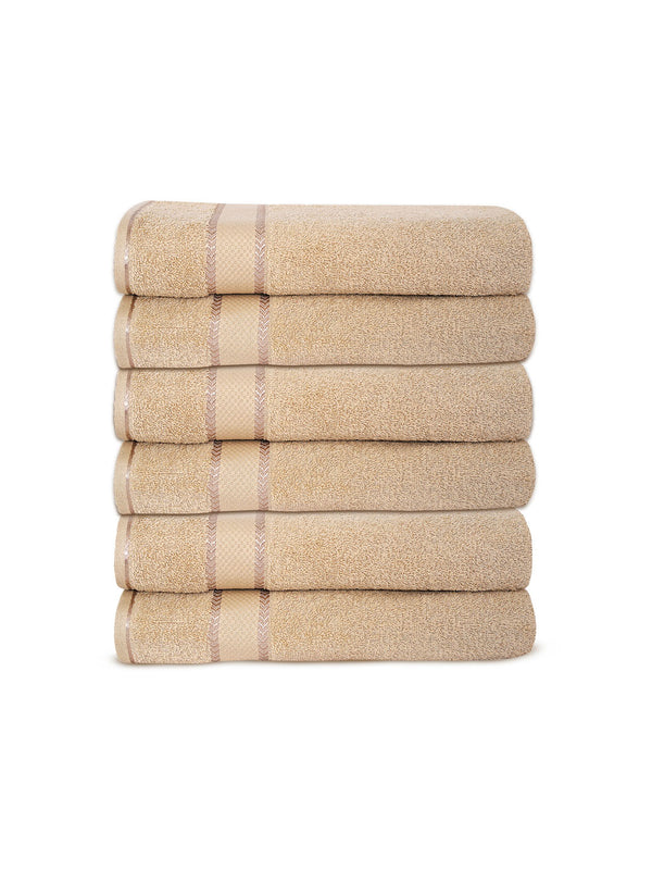 100% Cotton Hand Towels, 380 GSM, Pack of 6, Everfresh Collection