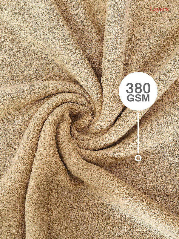 100% Cotton Hand Towels, 380 GSM, Pack of 6, Everfresh Collection