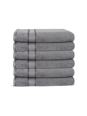 100% Cotton Hand Towels, 380 GSM, Pack of 6, Everfresh Collection