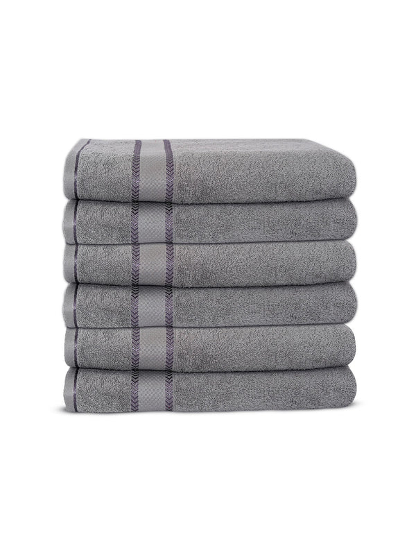 100% Cotton Hand Towels, 380 GSM, Pack of 6, Everfresh Collection