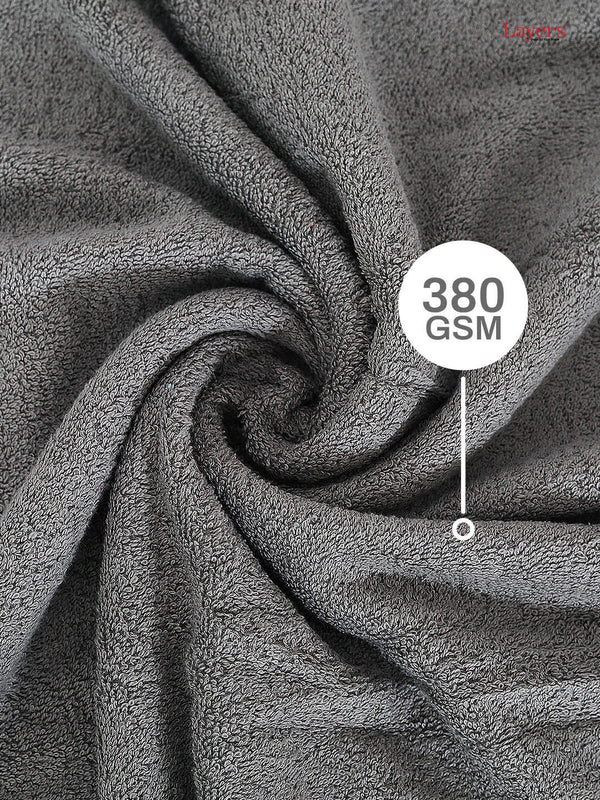 100% Cotton Hand Towels, 380 GSM, Pack of 6, Everfresh Collection