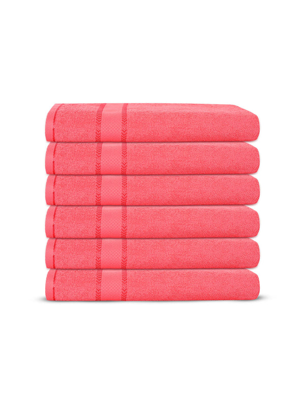 100% Cotton Hand Towels, 380 GSM, Pack of 6, Everfresh Collection