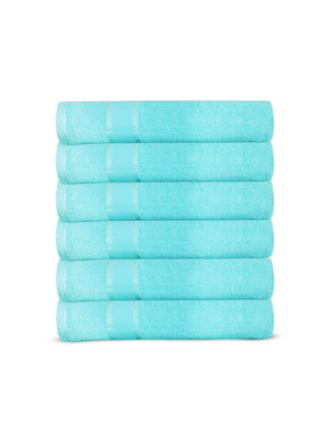 100% Cotton Hand Towels, 380 GSM, Pack of 6, Everfresh Collection