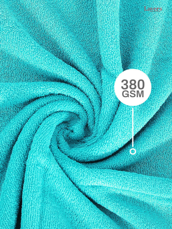 100% Cotton Hand Towels, 380 GSM, Pack of 6, Everfresh Collection