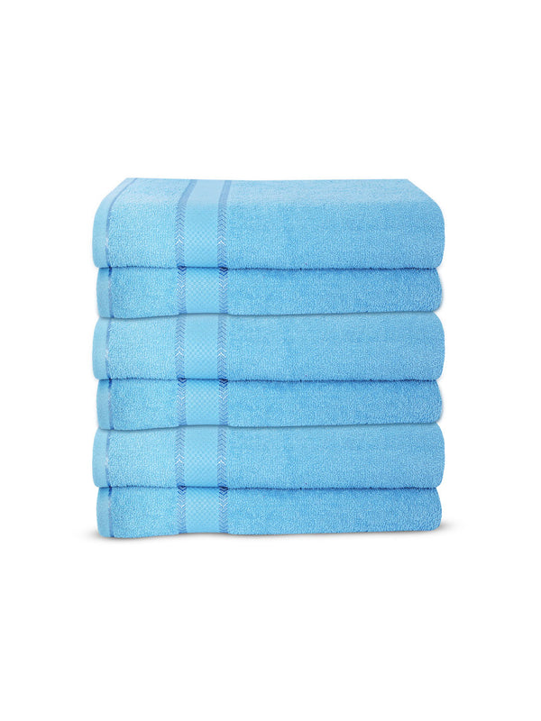 100% Cotton Hand Towels, 380 GSM, Pack of 6, Everfresh Collection