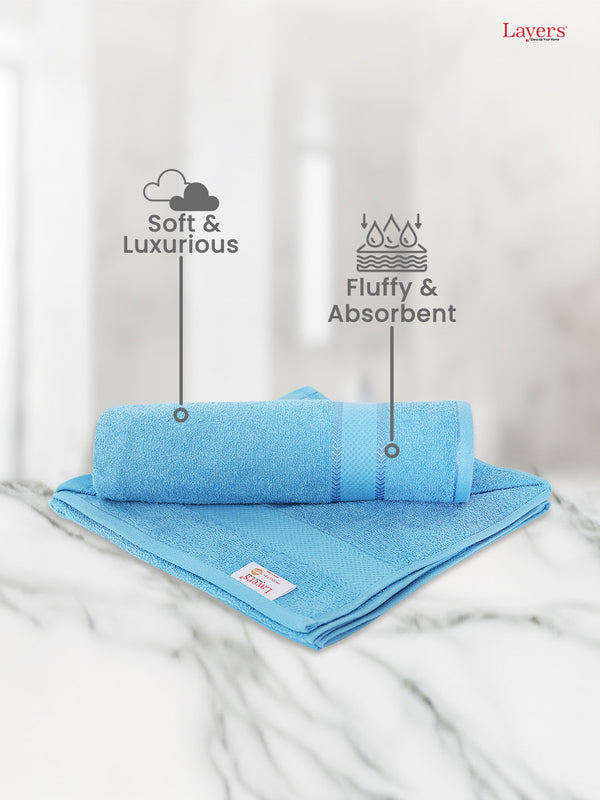 100% Cotton Hand Towels, 380 GSM, Pack of 6, Everfresh Collection