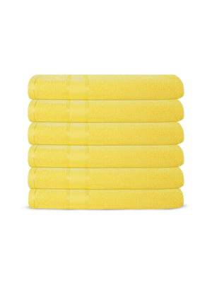 100% Cotton Hand Towels, 380 GSM, Pack of 6, Everfresh Collection