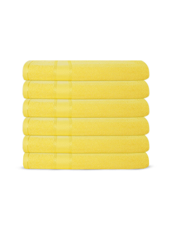 100% Cotton Hand Towels, 380 GSM, Pack of 6, Everfresh Collection
