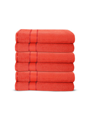 100% Cotton Hand Towels, 380 GSM, Pack of 6, Everfresh Collection
