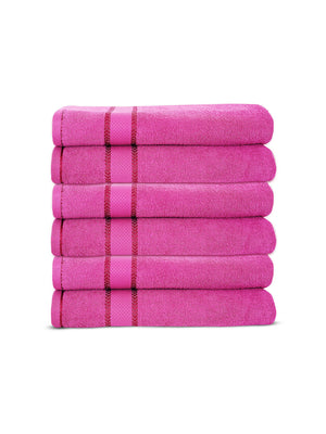 100% Cotton Hand Towels, 380 GSM, Pack of 6, Everfresh Collection