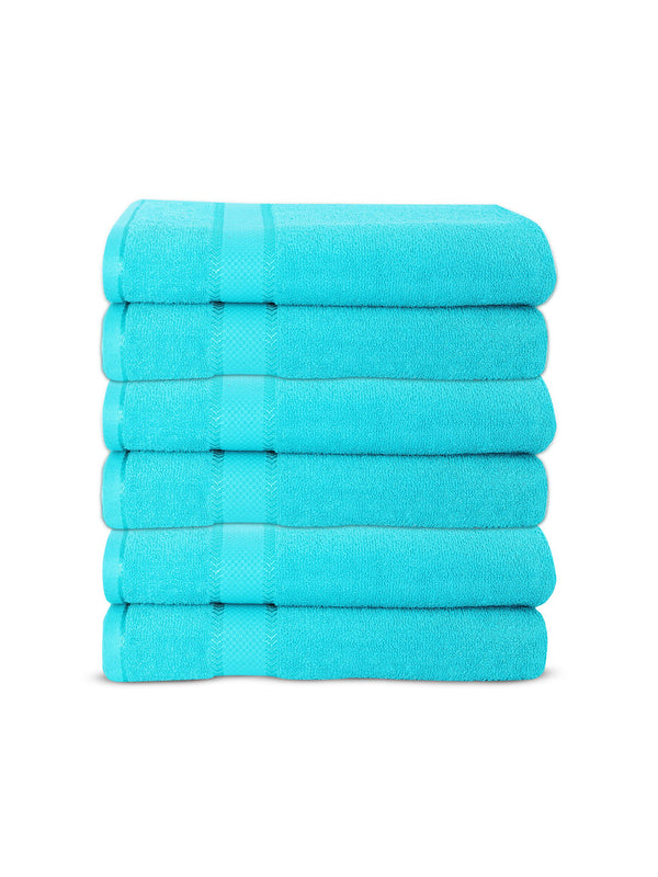 100% Cotton Hand Towels, 380 GSM, Pack of 6, Everfresh Collection