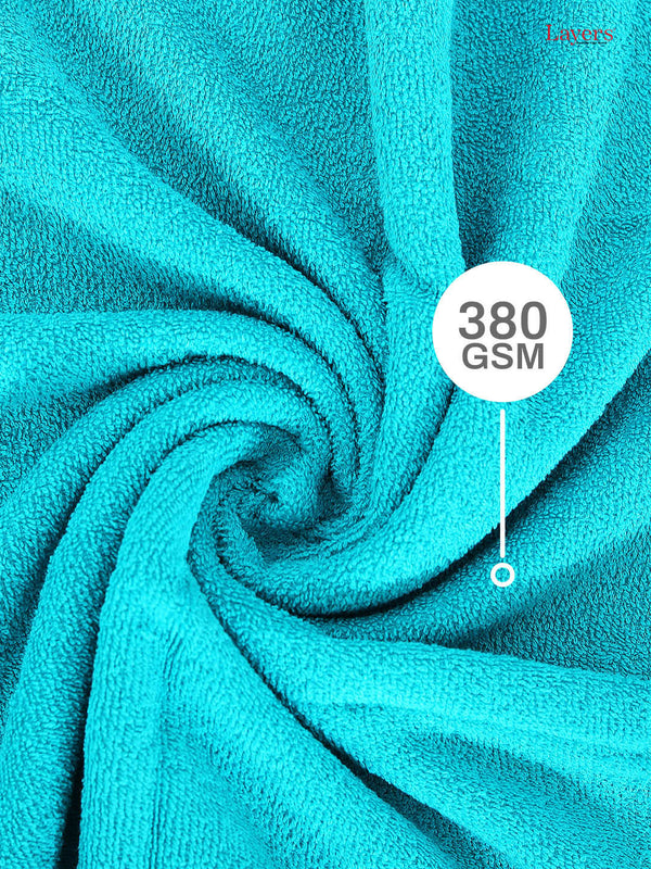 100% Cotton Hand Towels, 380 GSM, Pack of 6, Everfresh Collection