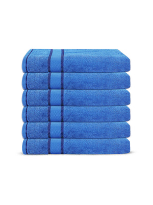 100% Cotton Hand Towels, 380 GSM, Pack of 6, Everfresh Collection