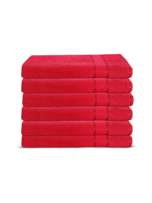 100% Cotton Hand Towels, 380 GSM, Pack of 6, Everfresh Collection