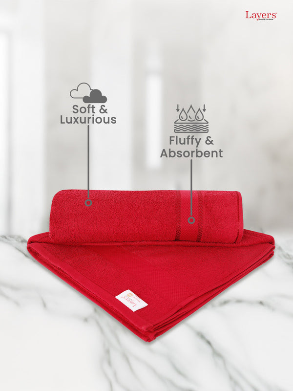 100% Cotton Hand Towels, 380 GSM, Pack of 6, Everfresh Collection